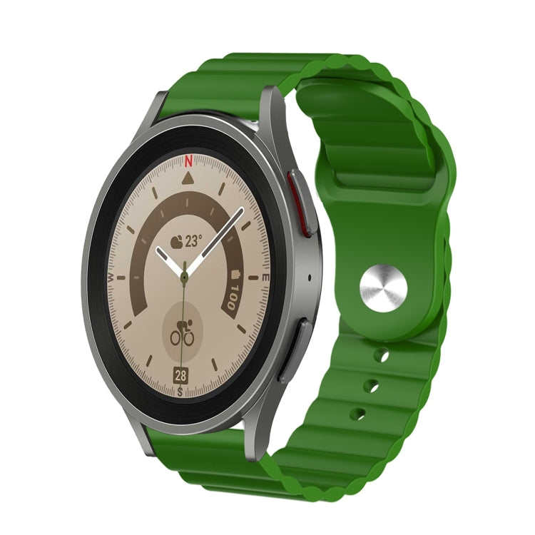 For Samsung Galaxy Watch 5 Pro 45mm 20mm Corrugated Silicone Watch Band