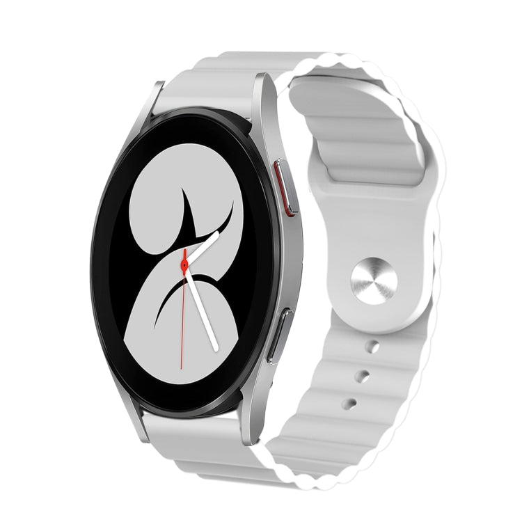 For Samsung Galaxy Watch 4 40mm 20mm Corrugated Silicone Watch Band