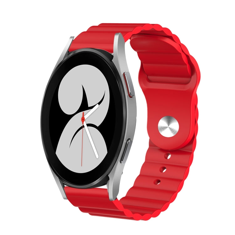 For Samsung Galaxy Watch 4 40mm 20mm Corrugated Silicone Watch Band