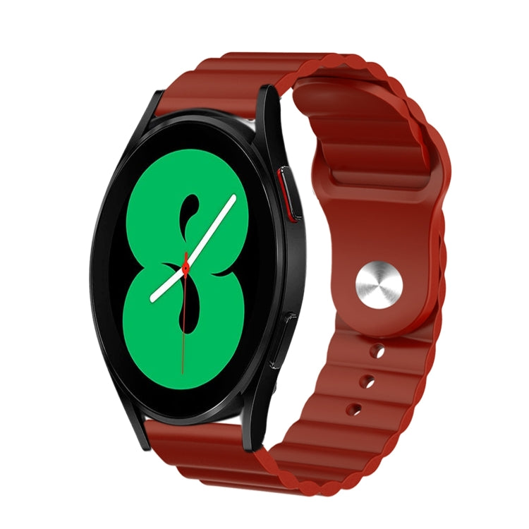For Samsung Galaxy Watch 4 44mm 20mm Corrugated Silicone Watch Band