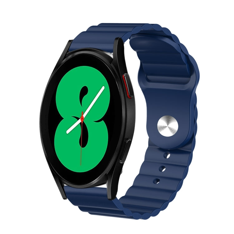For Samsung Galaxy Watch 4 44mm 20mm Corrugated Silicone Watch Band