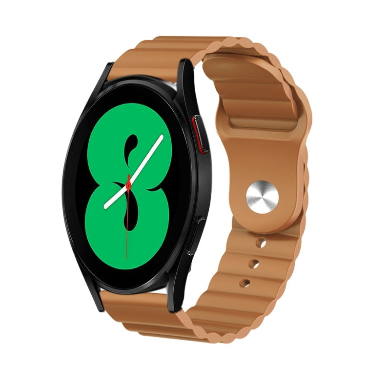 For Samsung Galaxy Watch 4 44mm 20mm Corrugated Silicone Watch Band