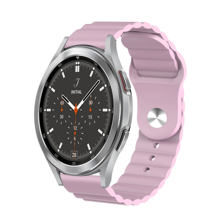 For Samsung Galaxy Watch 4 Classic 46mm 20mm Corrugated Silicone Watch Band