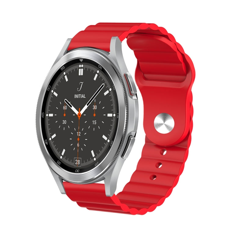For Samsung Galaxy Watch 4 Classic 46mm 20mm Corrugated Silicone Watch Band
