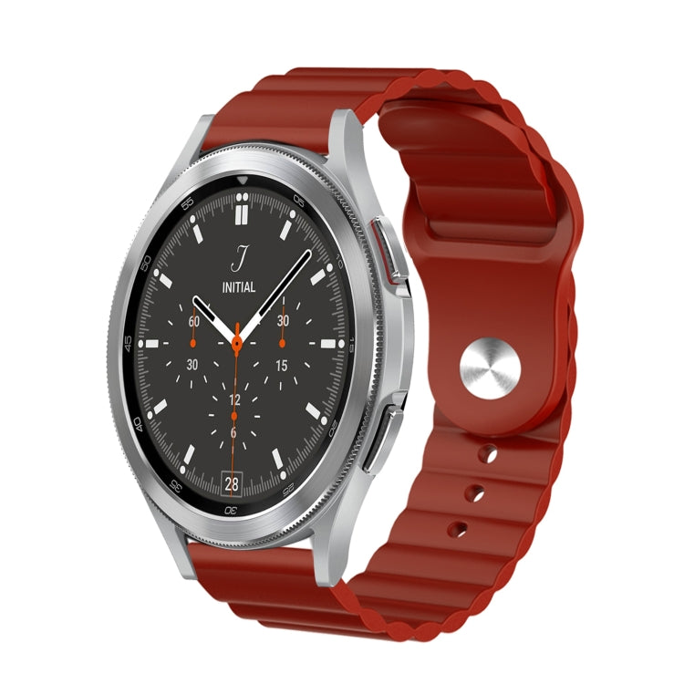For Samsung Galaxy Watch 4 Classic 46mm 20mm Corrugated Silicone Watch Band