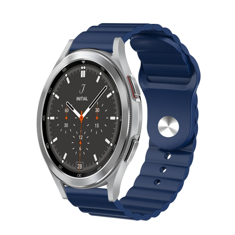 For Samsung Galaxy Watch 4 Classic 46mm 20mm Corrugated Silicone Watch Band
