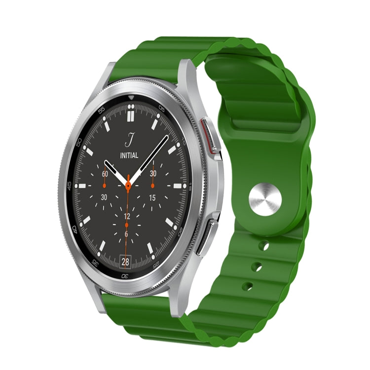 For Samsung Galaxy Watch 4 Classic 46mm 20mm Corrugated Silicone Watch Band