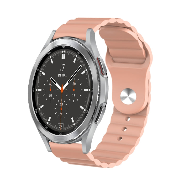 For Samsung Galaxy Watch 4 Classic 46mm 20mm Corrugated Silicone Watch Band