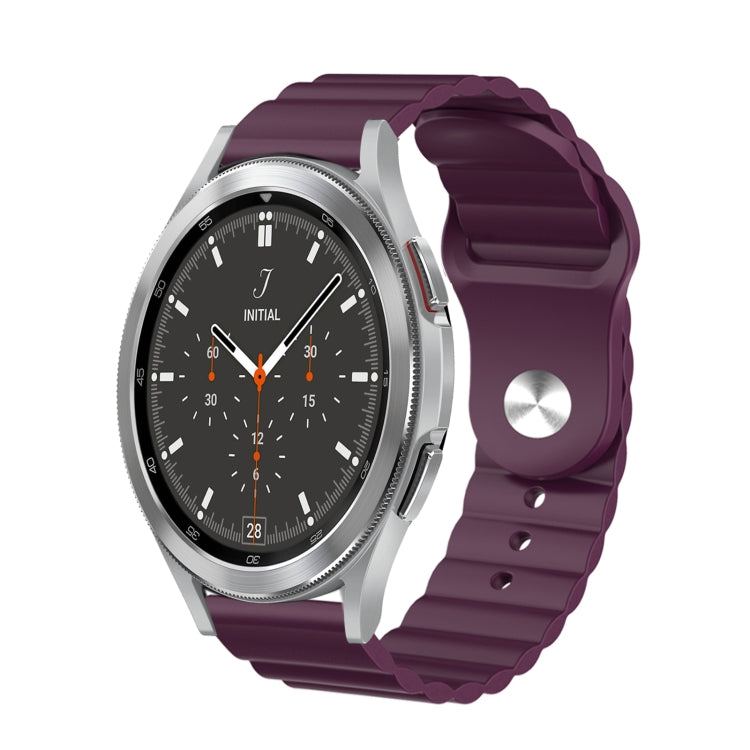For Samsung Galaxy Watch 4 Classic 46mm 20mm Corrugated Silicone Watch Band