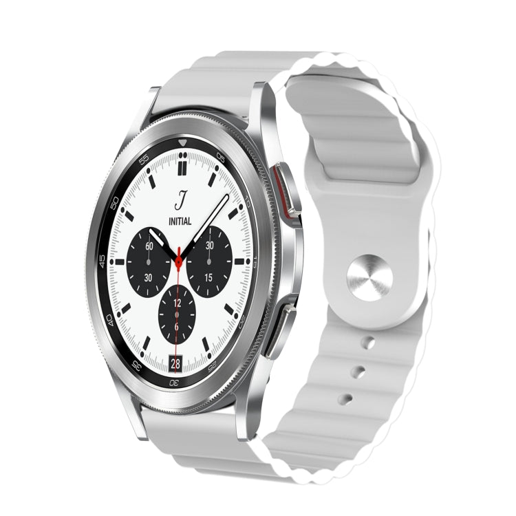 For Samsung Galaxy Watch 4 Classic 42mm 20mm Corrugated Silicone Watch Band