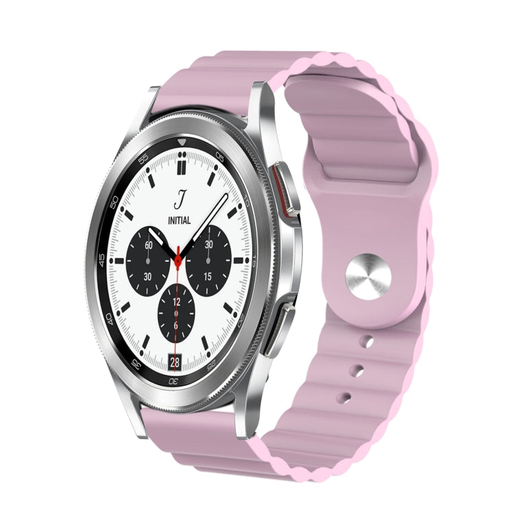 For Samsung Galaxy Watch 4 Classic 42mm 20mm Corrugated Silicone Watch Band
