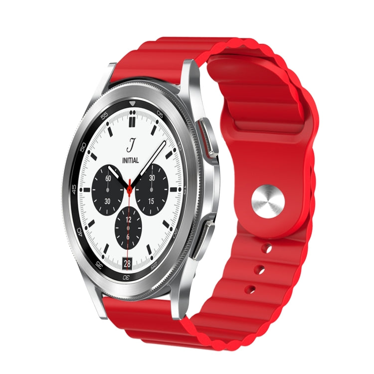 For Samsung Galaxy Watch 4 Classic 42mm 20mm Corrugated Silicone Watch Band