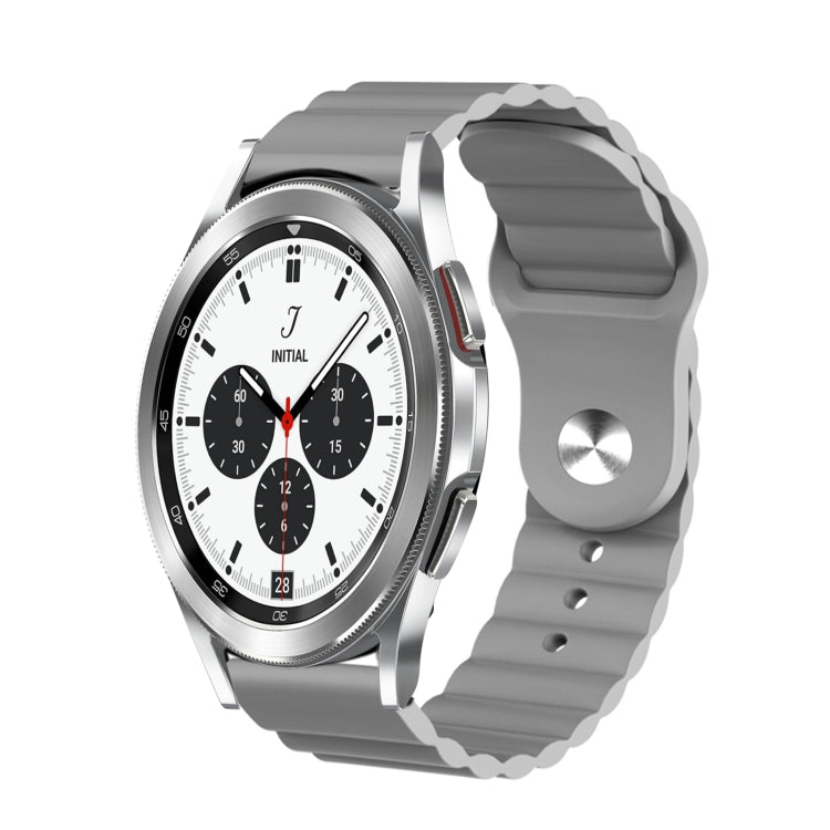 For Samsung Galaxy Watch 4 Classic 42mm 20mm Corrugated Silicone Watch Band