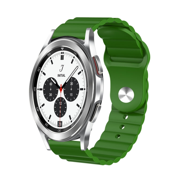 For Samsung Galaxy Watch 4 Classic 42mm 20mm Corrugated Silicone Watch Band