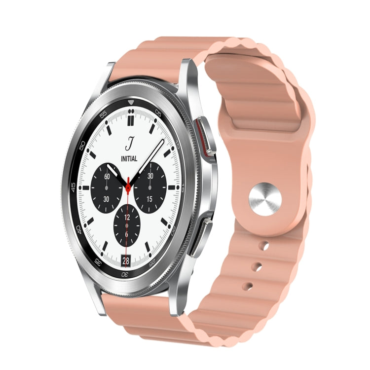 For Samsung Galaxy Watch 4 Classic 42mm 20mm Corrugated Silicone Watch Band