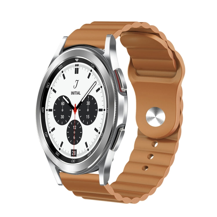 For Samsung Galaxy Watch 4 Classic 42mm 20mm Corrugated Silicone Watch Band