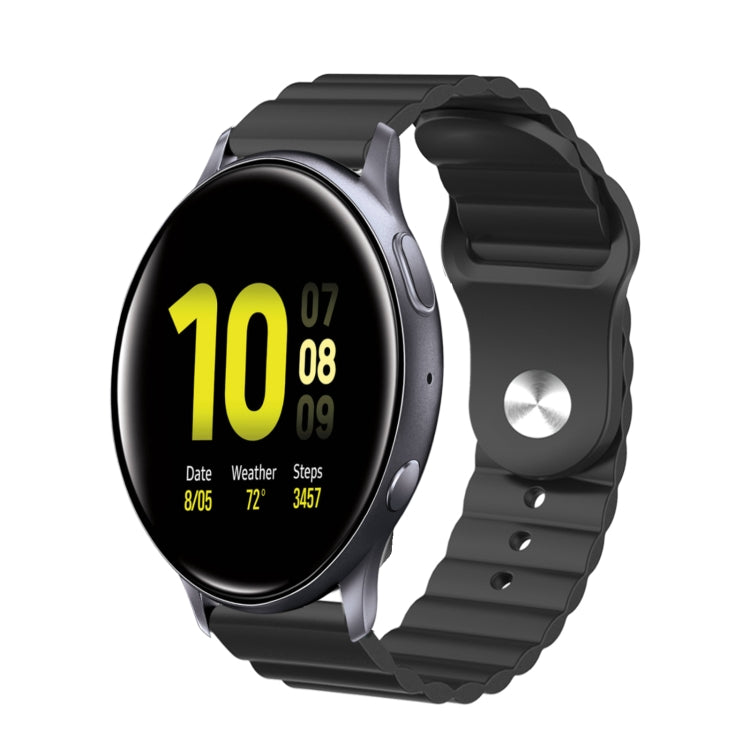 For Samsung Galaxy Watch Active 2 20mm Corrugated Silicone Watch Band