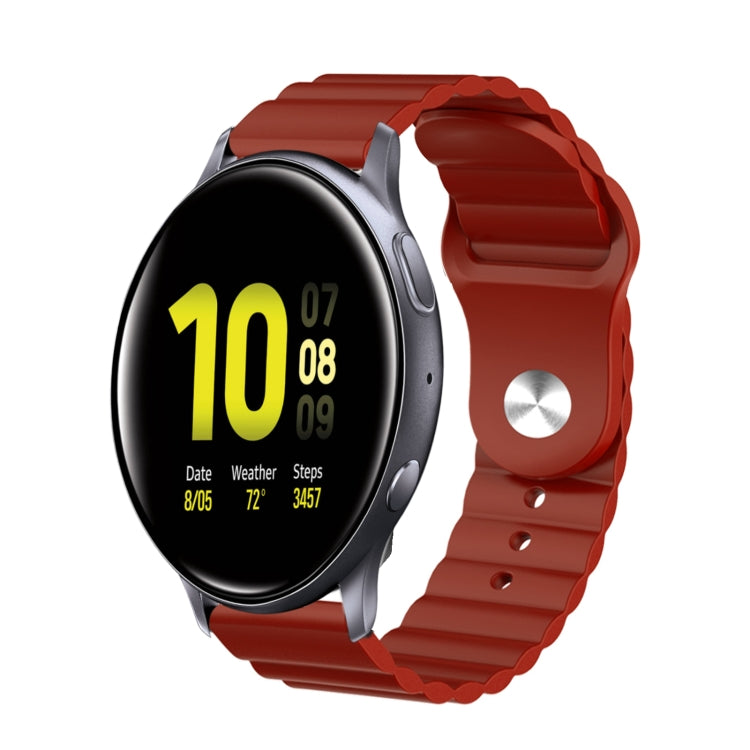 For Samsung Galaxy Watch Active 2 20mm Corrugated Silicone Watch Band