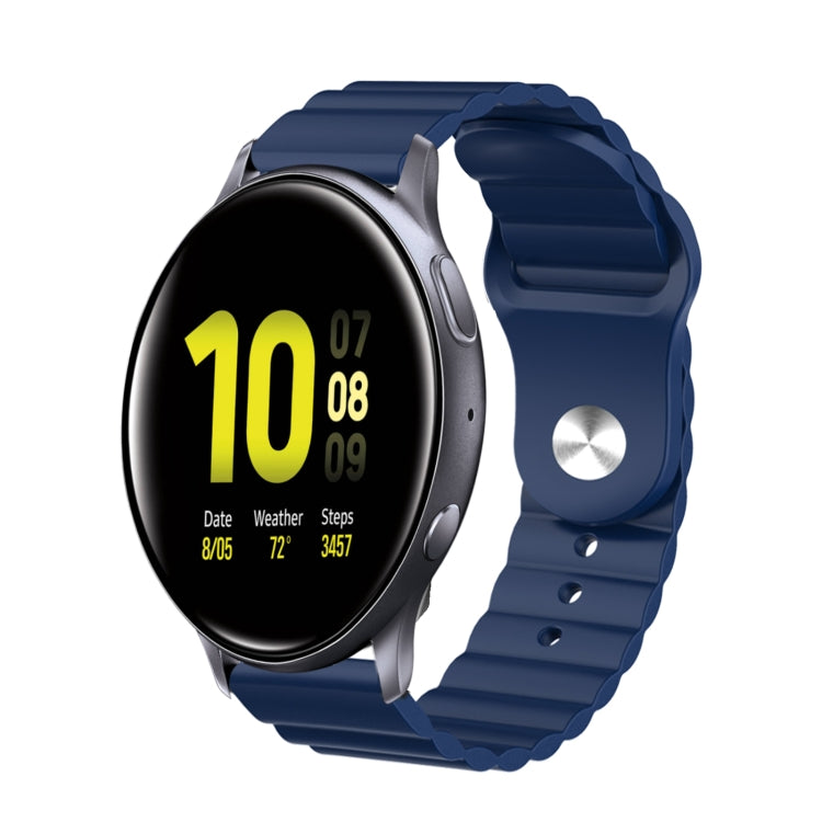 For Samsung Galaxy Watch Active 2 20mm Corrugated Silicone Watch Band