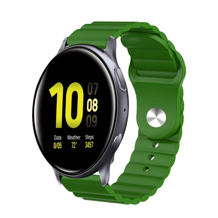 For Samsung Galaxy Watch Active 2 20mm Corrugated Silicone Watch Band