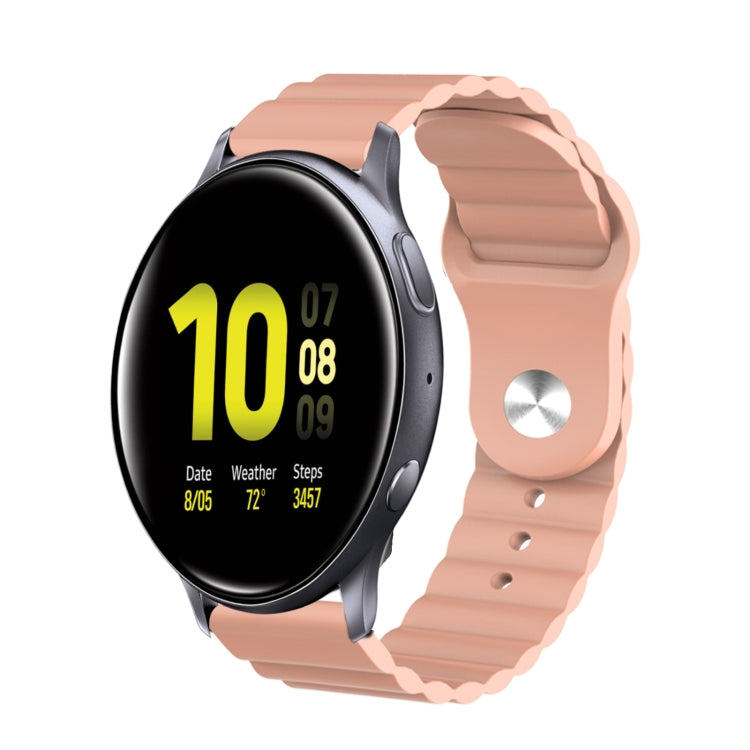 For Samsung Galaxy Watch Active 2 20mm Corrugated Silicone Watch Band