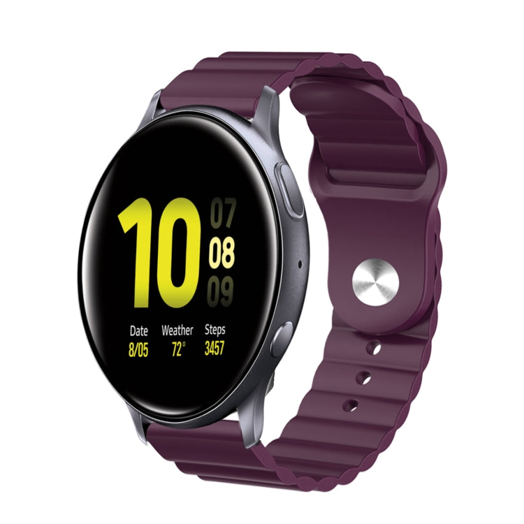 For Samsung Galaxy Watch Active 2 20mm Corrugated Silicone Watch Band