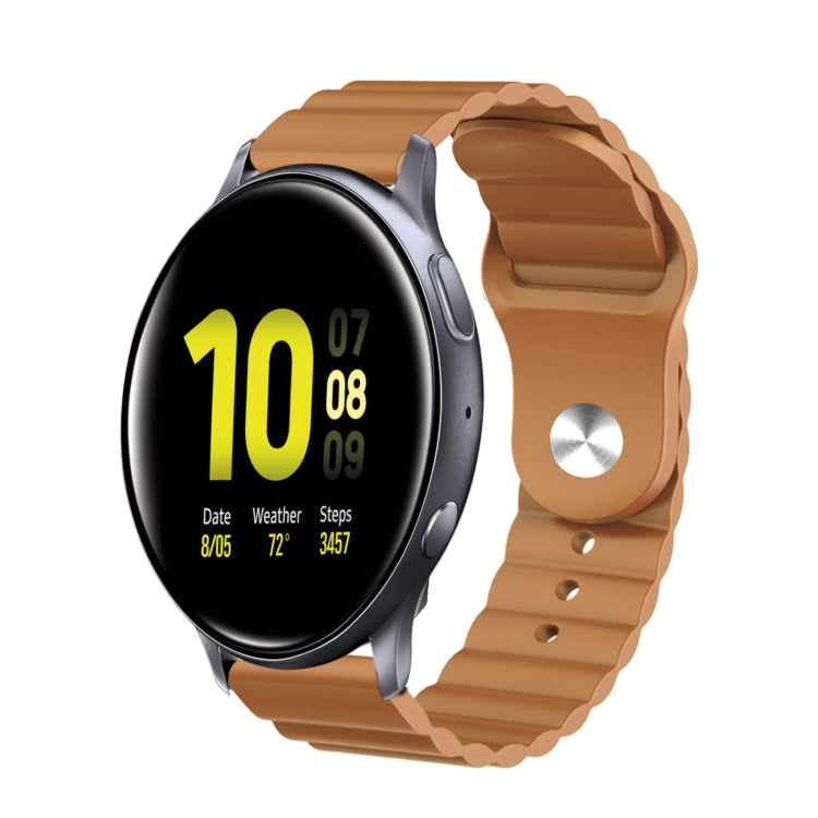 For Samsung Galaxy Watch Active 2 20mm Corrugated Silicone Watch Band