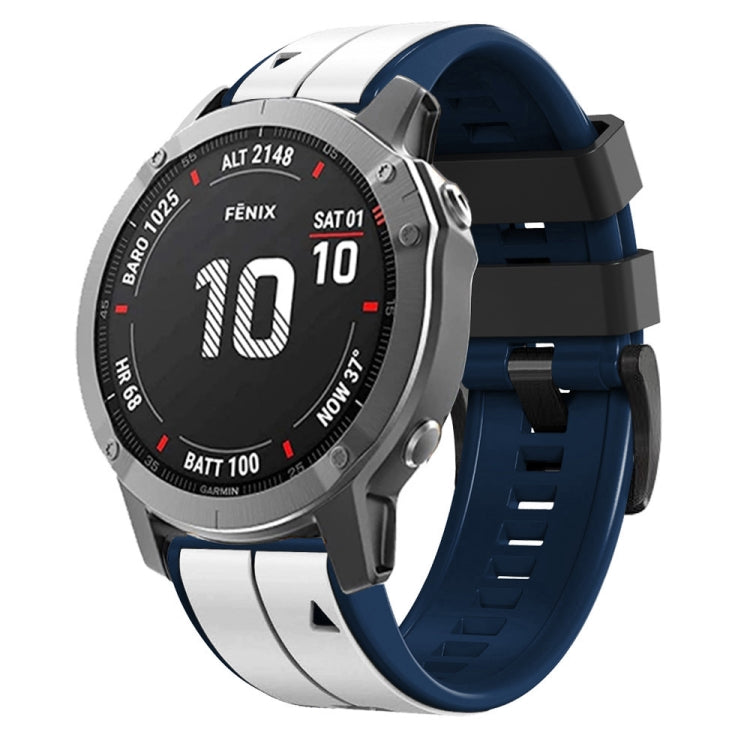 For Garmin Tactix 7 26mm Silicone Sports Two-Color Watch Band