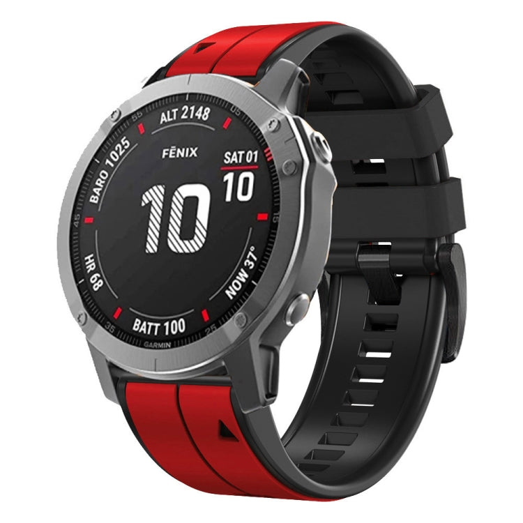 For Garmin Descent MK2 26mm Silicone Sports Two-Color Watch Band
