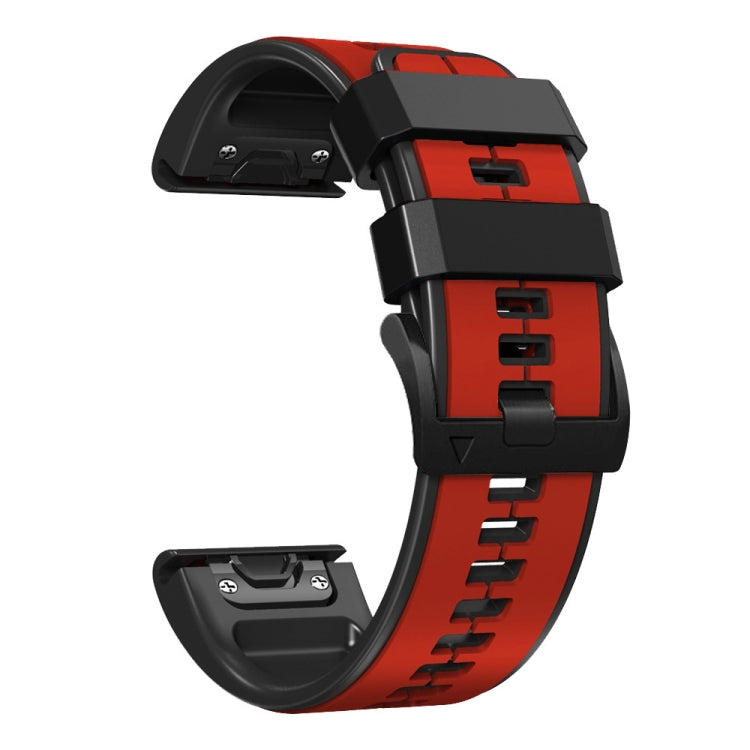 For Garmin Descent MK2 26mm Silicone Sports Two-Color Watch Band