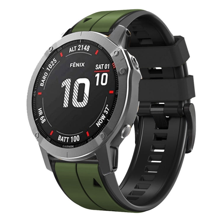 For Garmin Descent MK2 26mm Silicone Sports Two-Color Watch Band