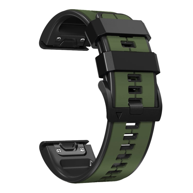 For Garmin Descent MK2 26mm Silicone Sports Two-Color Watch Band