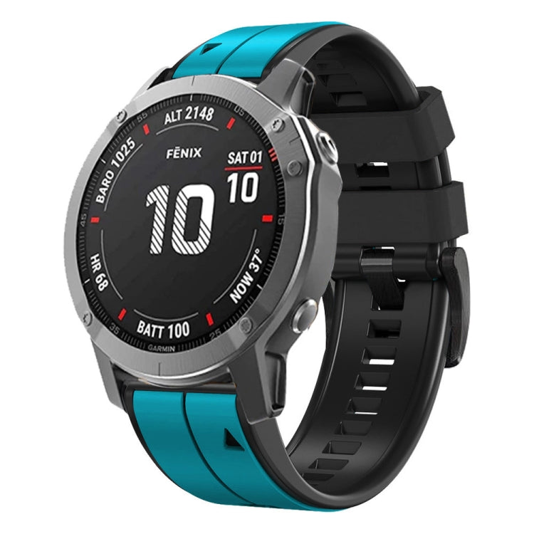 For Garmin Descent MK2 26mm Silicone Sports Two-Color Watch Band