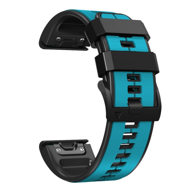For Garmin Descent MK2 26mm Silicone Sports Two-Color Watch Band