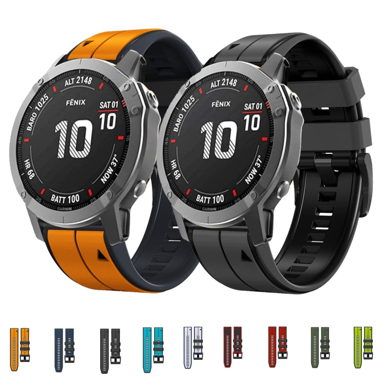 For Garmin Descent MK2 26mm Silicone Sports Two-Color Watch Band