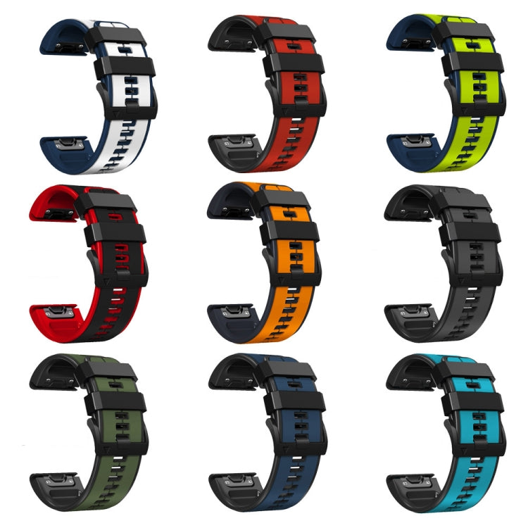For Garmin Descent MK2 26mm Silicone Sports Two-Color Watch Band