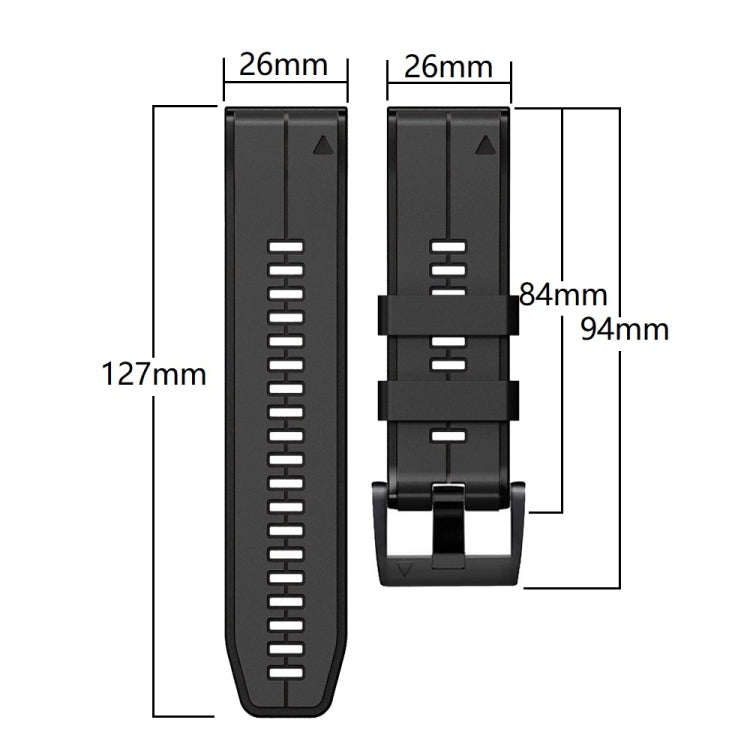 For Garmin Descent MK2 26mm Silicone Sports Two-Color Watch Band