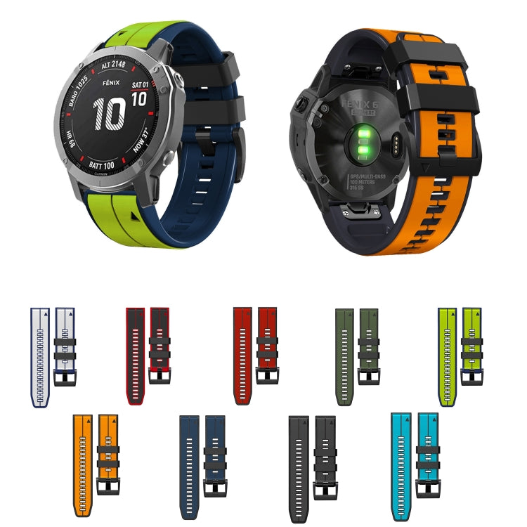 For Garmin Descent MK2i 26mm Silicone Sports Two-Color Watch Band