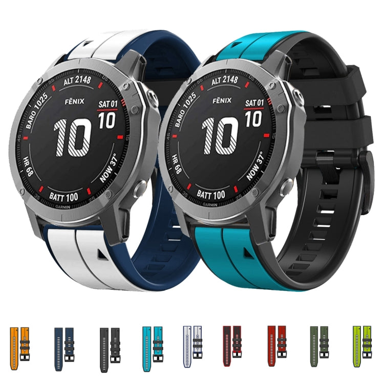 For Garmin Descent G1 22mm Silicone Sports Two-Color Watch Band