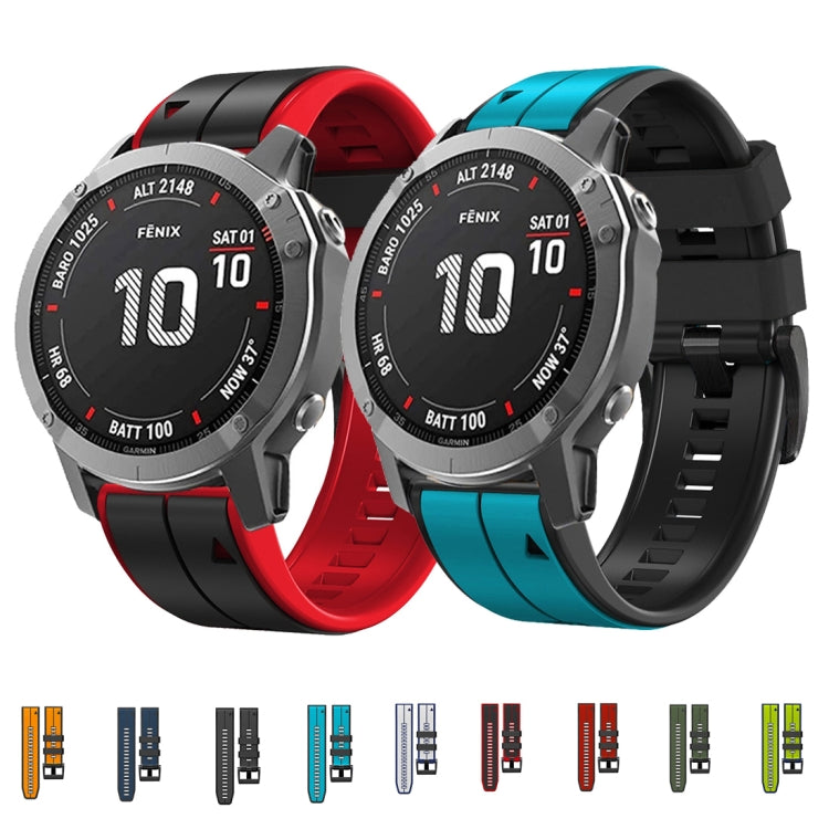 For Garmin Instinct 2 22mm Silicone Sports Two-Color Watch Band