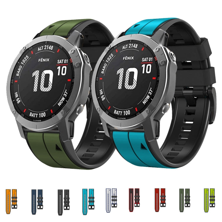 For Garmin Approach S62 22mm Silicone Sports Two-Color Watch Band