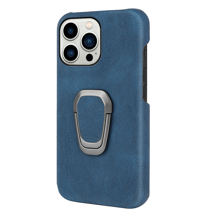 For iPhone 14 Pro Max Ring Holder PU Phone Case