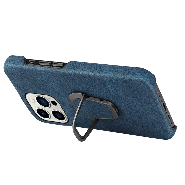 For iPhone 14 Pro Max Ring Holder PU Phone Case
