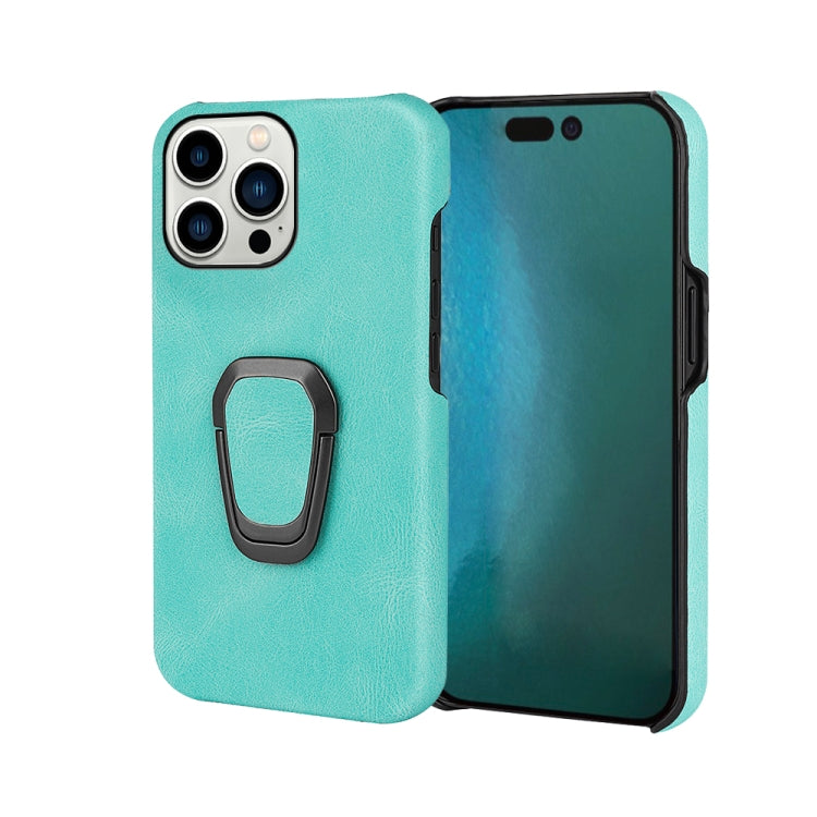 For iPhone 14 Pro Max Ring Holder PU Phone Case
