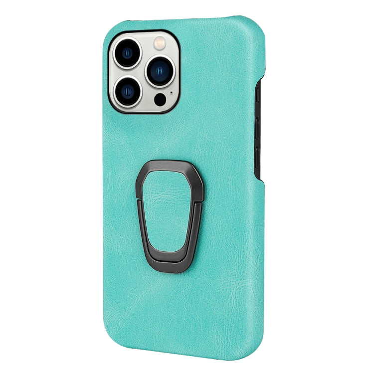 For iPhone 14 Pro Max Ring Holder PU Phone Case
