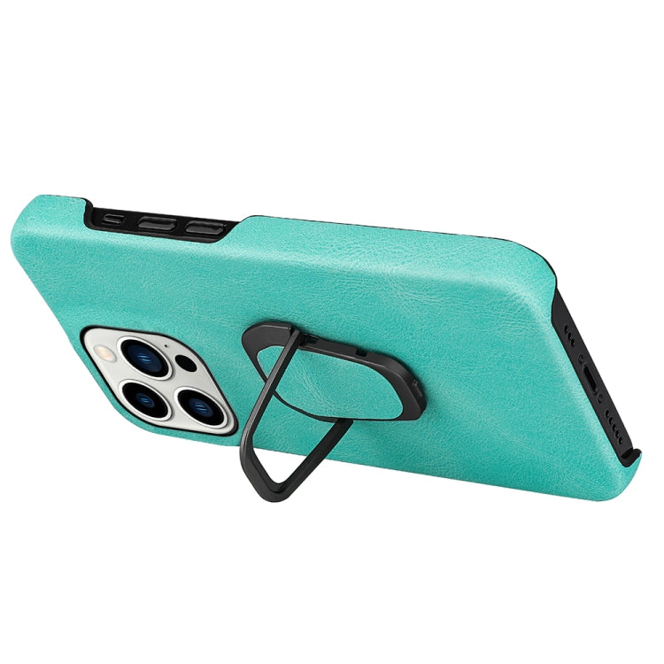 For iPhone 14 Pro Max Ring Holder PU Phone Case