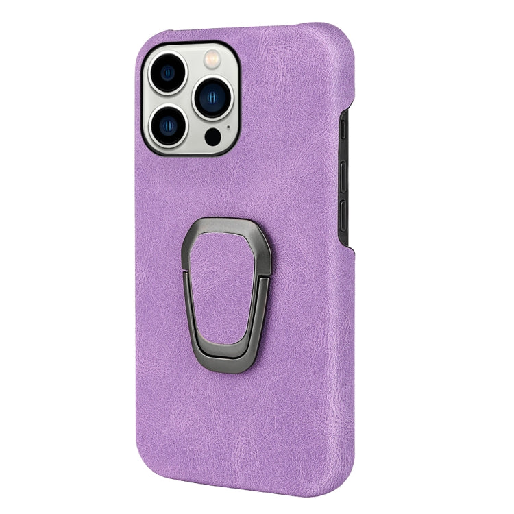 For iPhone 14 Pro Max Ring Holder PU Phone Case