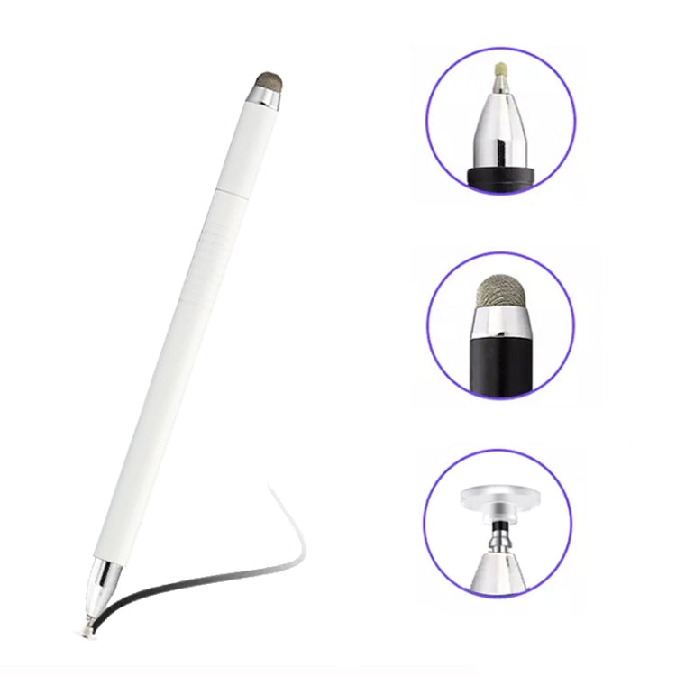 AT-32 3-in-1 Precision Sucker Capacitive Pen + Conductive Cloth Head + Handwriting Signature Pen Mobile Phone Touch Screen Pen