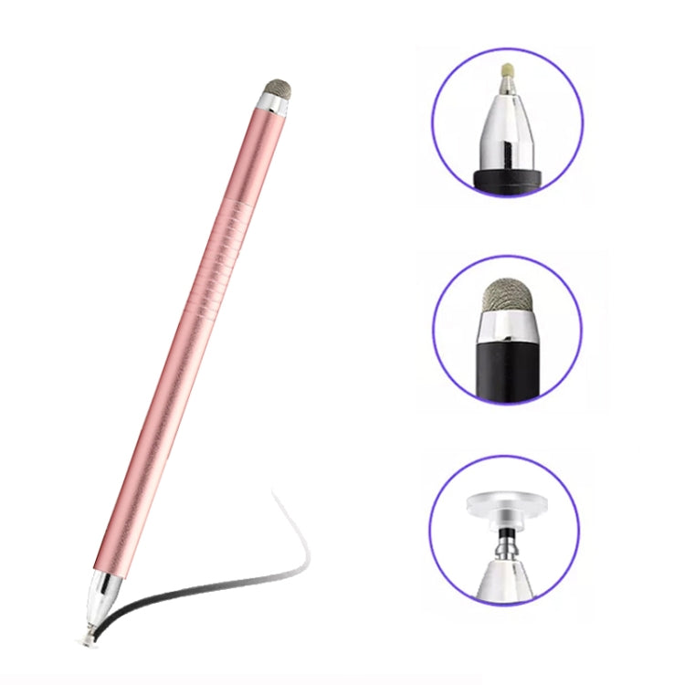 AT-32 3-in-1 Precision Sucker Capacitive Pen + Conductive Cloth Head + Handwriting Signature Pen Mobile Phone Touch Screen Pen