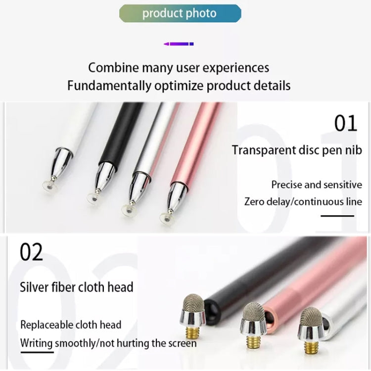 AT-32 3-in-1 Precision Sucker Capacitive Pen + Conductive Cloth Head + Handwriting Signature Pen Mobile Phone Touch Screen Pen
